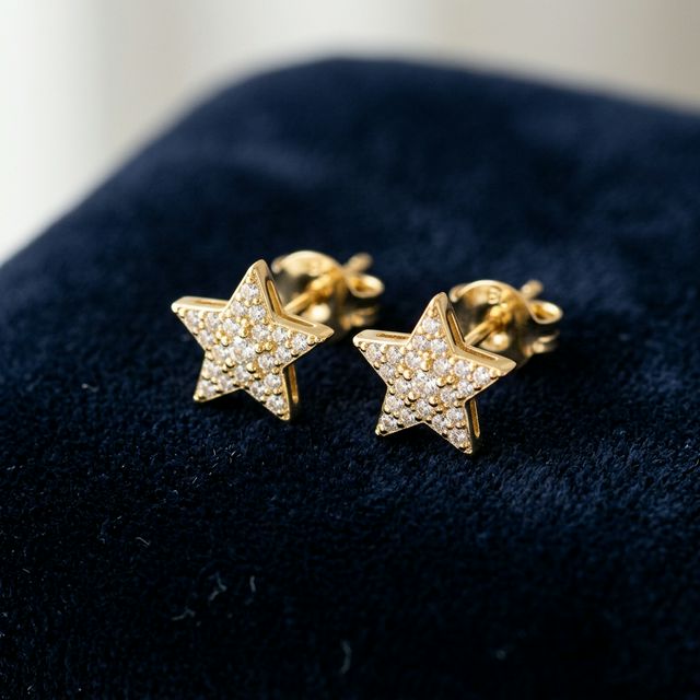 Zirconia Star Studs