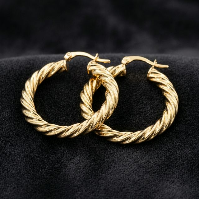 Serpent Twist Hoops